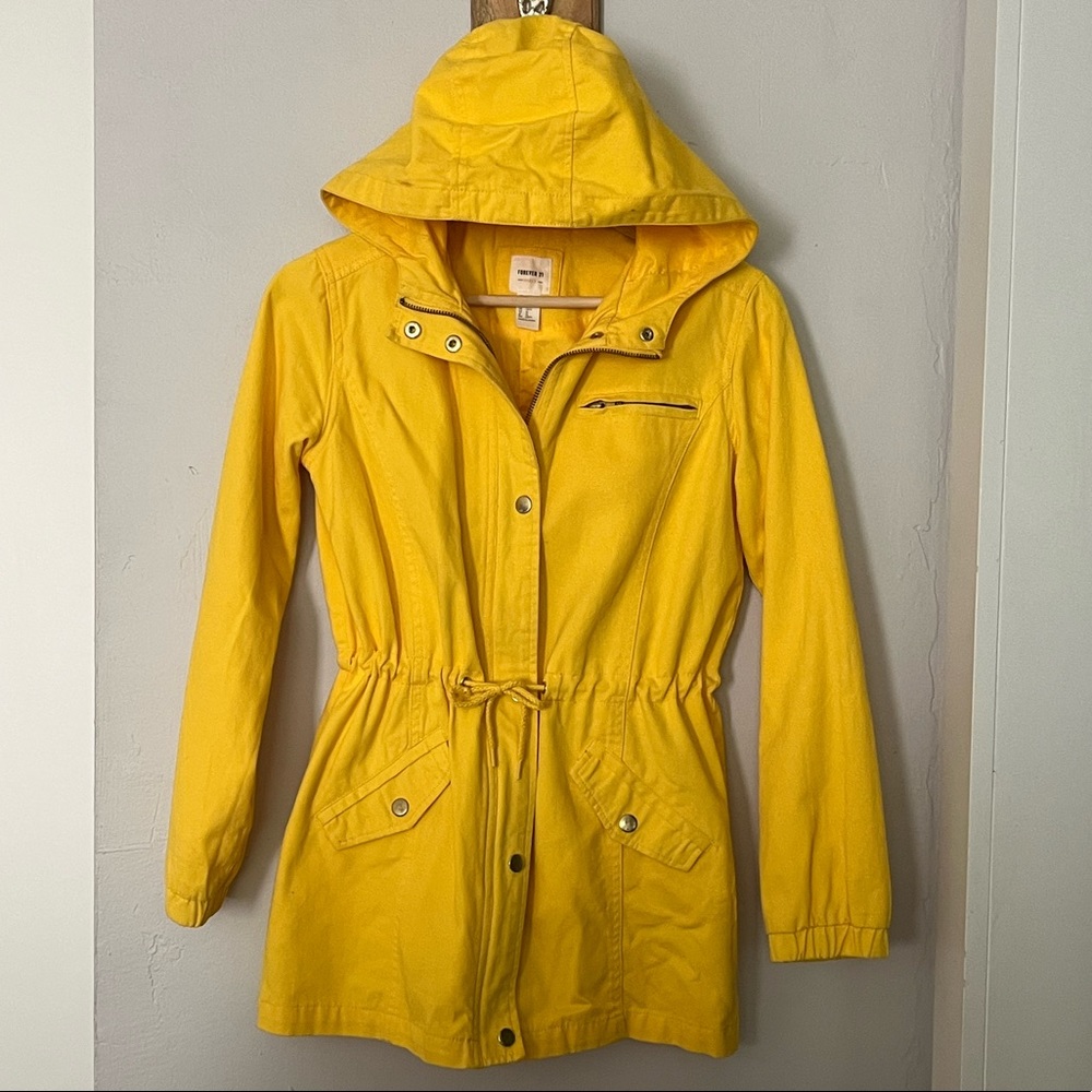 Forever 21 Girls Juniors Anorak Jacket in Yellow size 13/14